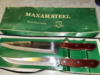 Maxam Steel Stainless Steel Knife Set: Chef's Knife And Carving Knife Open Box • $22