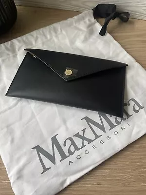 £115 • Buy Max Mara Ladies Armony Envelope Clutch Bag Black NEW