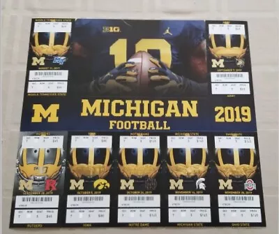 2019 Michigan Wolverines Football Ticket Stubs • $6