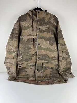 Pendleton Coat Mens 2xl Outdoorsman Camo 100% Virgin Wool Cabela's Hood Zip • $199.99