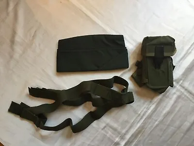 New Lot Of 3 Official Military Items Ammo Case Holder Garrison Hat Suspenders • $29.95