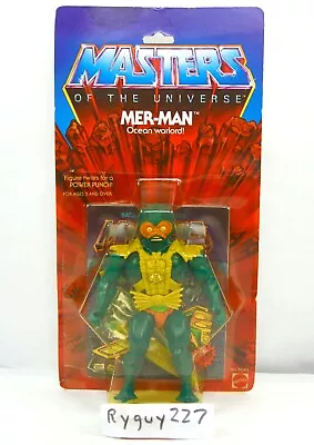 MOTU Mer-Man 8-back Masters Of The Universe MOC Sealed Figure He-Man MOSC • $2995