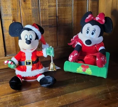 Mickey And Minnie Mouse Christmas Singing Decorations - Sing Christmas Songs • $30