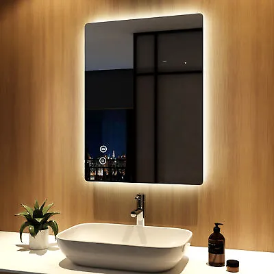 LED Bathroom Mirror Light Demister With Shaver Socket Bluetooth Pad 60x80/80x60 • £123.99