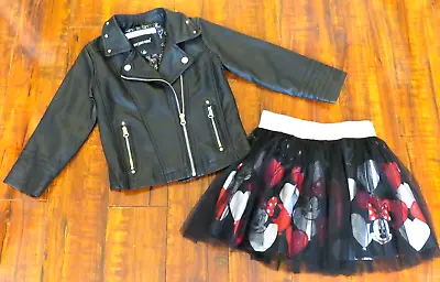 DISNEY MINNIE MOUSE Tutu & ME JANE MINI Moto Jacket Size 4T Outfit • $25