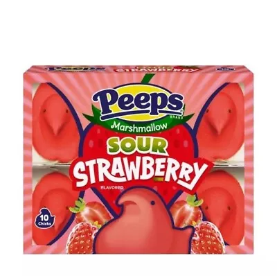 X3 Packs Peeps Easter Sour Strawberry Marshmallow Chicks 3oz Kroger Exclusive • $16.50