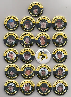 COVENTRY BEES SPEEDWAY EX-RIDERS BADGES  X 20   38mm  IN SIZE • £22