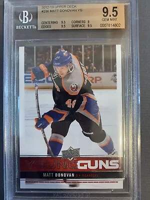 2012-13 Upper Deck Young Guns Matt Donovan BGS 9.5 • $24.99