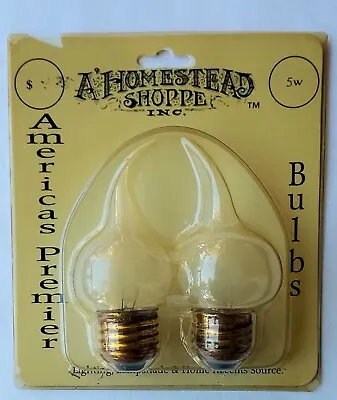 $8.46 • Buy NOS Silicone Light Bulbs 2 Pack Standard Fixture 5 WATT Warm Glow A Homestead