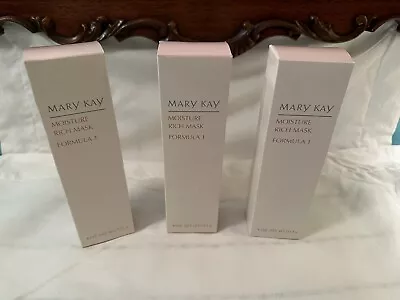 Mary Kay Moisture Rich Mask  1061 Formula 1  NIB Lot Of 3 • $60