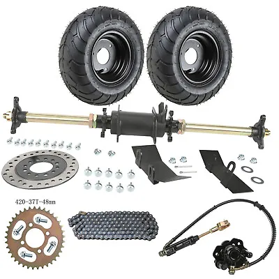 710mm Rear Axle Hub Kit 428 Chain Sprocket Brake Wheels Mini ATV Quad Bull Buggy • $344.19