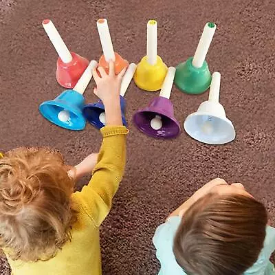 8Pcs Colorful Handbells Musical Instrument Music Toys Set Hand Bells For • $23.92