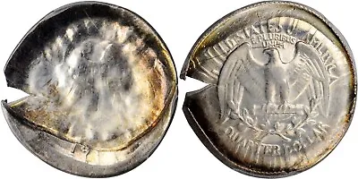 $1500 • Buy ER118 1964 Washington Quarter--90% Brockage And Large Broadstrike-- Mint Error P