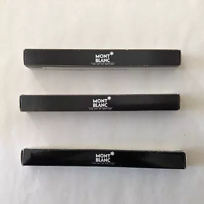 3 Montblanc Ballpoint Pen Refill  2 BLACK & 1 BLUE Fine  Old Style With  Adapter • $59.99