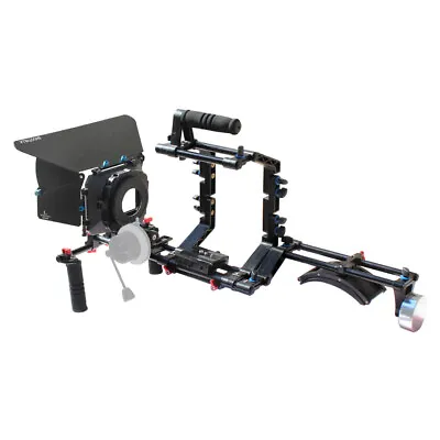 SHOOTVILLA DSLR Camera Shoulder Support Rig Kit Cage Matte Box DV HDV DSLR SV-02 • $215