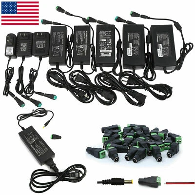 $90 • Buy 12V 24V 1/2/3/4/5/6/8/10A Power Supply AC To DC Adapter For LED Strip Light CCTV