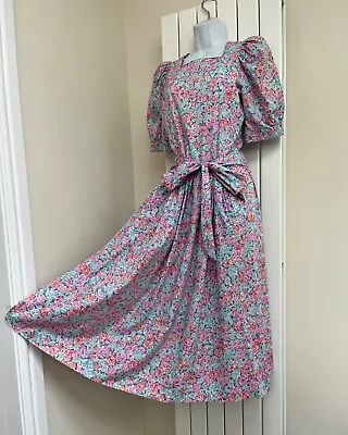 Laura Ashley Vintage Cotton Tea Dress - Size 10 • $74.59