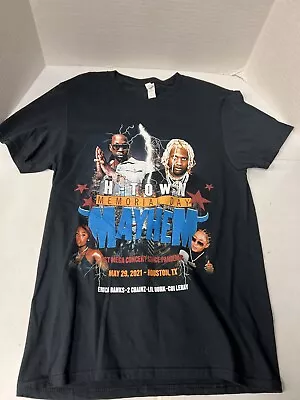 H-Town Memorial Day Mayhem 2021 2 Chainz Lil Durk Tee Black Size M Brand New • $17.49