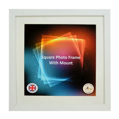 £6 • Buy Square Photo Picture Frame With White Mounts Wood Effect Black White Oak Large