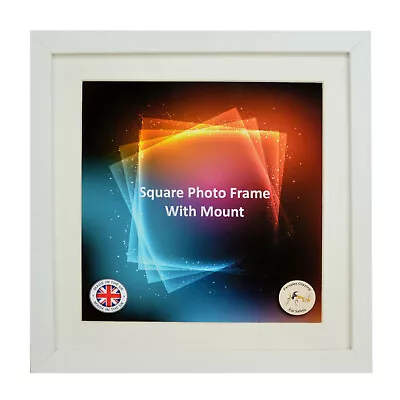 £6 • Buy Square Photo Picture Frame With White Mounts Wood Effect Black White Oak Large