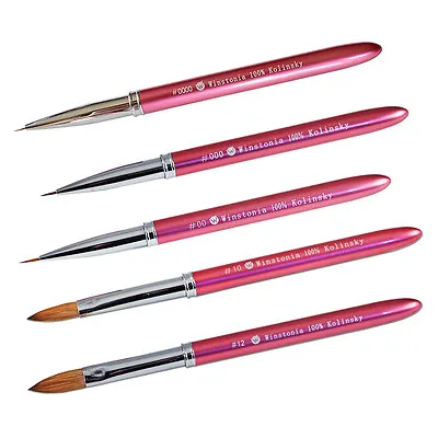 Winstonia Kolinsky Acrylic Brush For Manicure Nail Art Powder Metal Detailer Pen • $6.95
