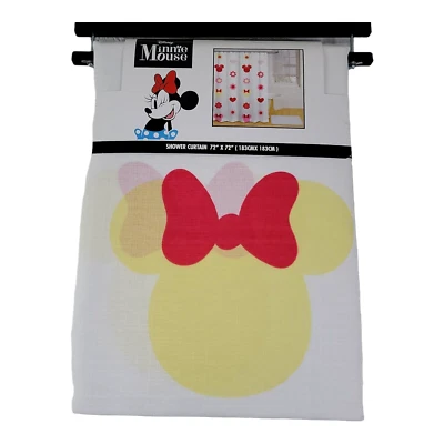 $34.99 • Buy Disney Minnie Mouse Shower Curtain 72”x72” Heart Love Flower NEW