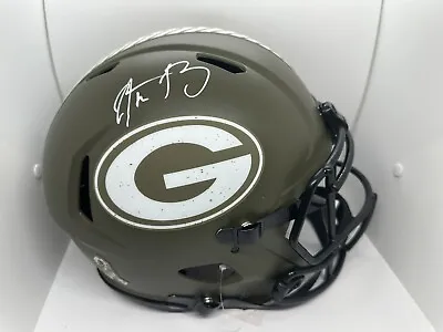 Aaron Rodgers Autographed Packers Salute To Service FS Helmet Fanatics • $949