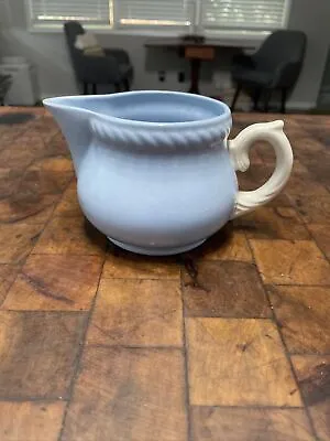 Vintage Homer  Laughlin Kraft Blue Creamer  Braided Trim • $1