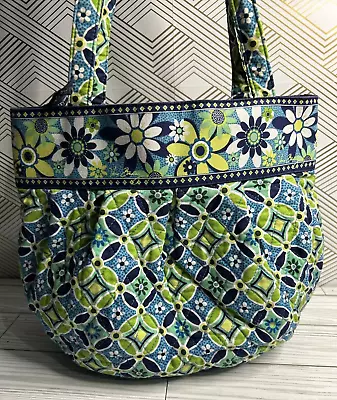 GUC Vera Bradley Morgan Purse Tote Daisy Daisy Recycled Cotton • $15.99