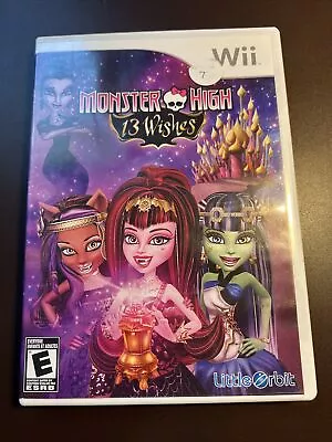 Monster High: 13 Wishes Nintendo Wii Game Complete CIB W/ Manual Tested • $3.49