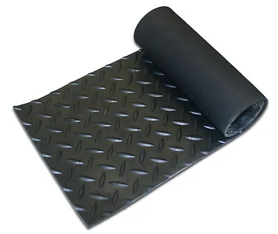 £0.99 • Buy Checker Plate Rubber Garage Flooring Matting 1.2m & 1.5m Wide X 3mm Thick 