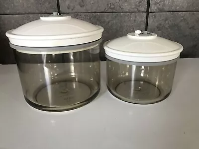 FoodSaver Vacuum Seal Snail Canister Storage Containers 50 & 25 Oz. KY 134 & 123 • $16.99