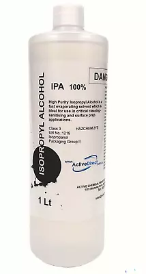 Isopropyl Alcohol 100% IPA Isopropanol 1 L Rubbing Alcohol Airbrush Cleaner 1L • $16.95