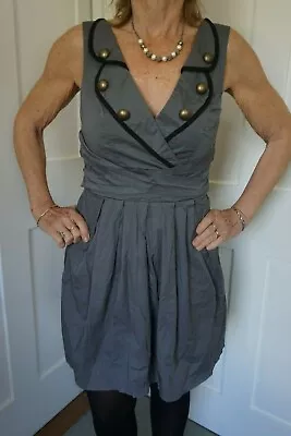 £6 • Buy Topshop 'WalG' Grey Dress / Size M/L Fits 10/12 / RRP £33 / New With Tags