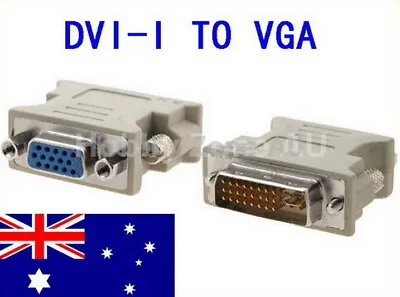 $4.85 • Buy DVI-I Male 24+5 Pin To VGA 15 Pin Female Video Converter Adapter Socket