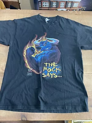 £85 • Buy Vintage WWF The Rock T Shirt 90s WWE 