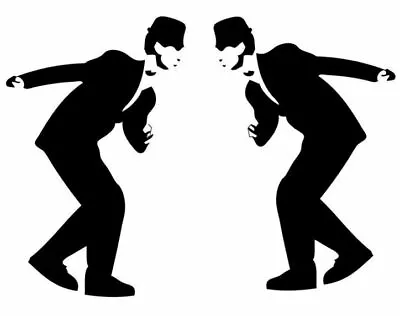 £5.99 • Buy X2 Shaped Ska Dancer Vinyl Stickers Retro Skinhead Madness Window Laptop Clear