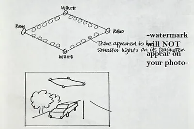 1981 UFO Flying Saucer Sketch PHOTO Drawing England Sighting Aliens UK Lights • $4.48