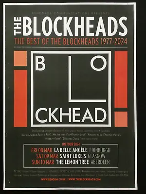 Ian Dury Blockheads Punk New Wave 2024 Tour Poster Scottish Stiff Gigs • £10