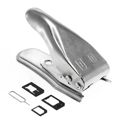 SIM Card Cutter Standard MicroSIM To NanoSIM / Card Punch With Eject Pin • £16.90