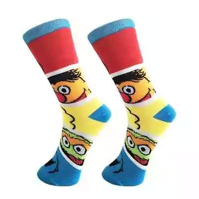 New Socks SS: Elmo Ernie BB Oscar CM Cartoon Crazy Novelty Dress Tube Socks • $9.99