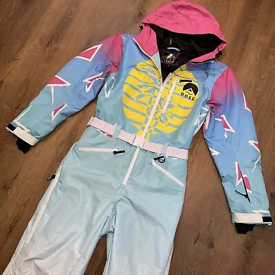 OOSC Ski Suit Snowsuit One Piece Snow Bib Retro Onsie Snowboard Mens LARGE • $199.99