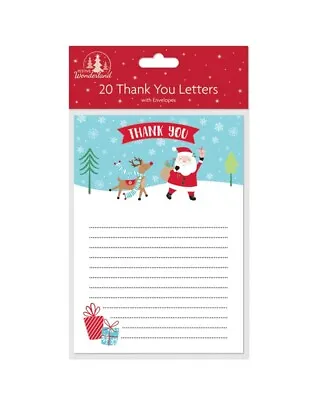 £1.99 • Buy Pack Of 20 Christmas Thank You Letters With Envelopes Kids Thank You For My Gift