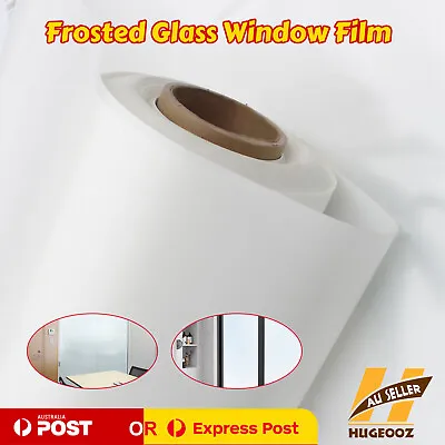 White Frosted Window Privacy Film Anti-UV Heat Bathroom Door Cover Decal Tinting • $6.50