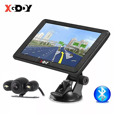 XGODY 7  GPS Navigation Bluetooth SAT Navi Sunshade AU Map Touchscreen Stereo HD • $30.99