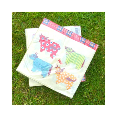 £5.99 • Buy Scottish Napkins- Tartan Highland Cow