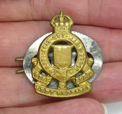 £8 • Buy ROYAL ARMY Ordnance Corps Genuine Badge & Back Plate Original