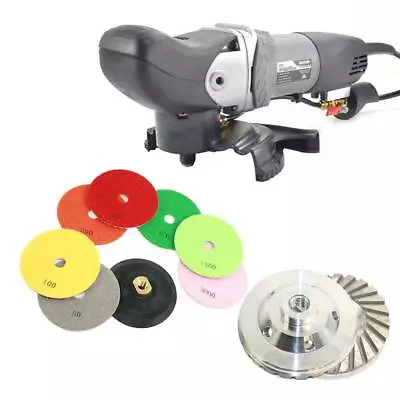 Variable Speed Wet Grinder Polisher 8 Pc 5  Diamond Polishing Pad Set • $185