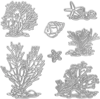 Metal Summer Ocean Cutting Dies Embossing Stencil Coral Shell Conch Starfish Die • $13.94