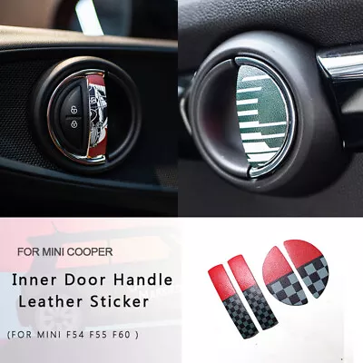 JCW Car Decoration Front Rear Door Handle Sticker For Mini Cooper F55 F54 F60 • $15.46